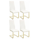 Whittingham - Dining Side Chair (Set of 4) - White / Gold by HouseOfZazla