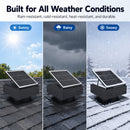 14" Adjustable Square Solar Roof Exhaust Fan, 60W Dual Power Attic Ventilator by HouseOfZazla