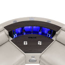 Nova - Sectional With Bluetooth Speaker, LED And Lifting Wine Cabinet by HouseOfZazla