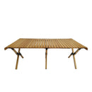 Multi-Function Wooden Foldable Portable Patio Dining Table, Indoor And Outdoor Universal - Natural by HouseOfZazla