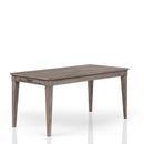 Rustic Dining Table 2 Storage Drawers And Leaf - Gray by HouseOfZazla