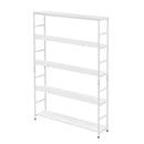 5-Tier Home Office Bookcase Open Bookshelf Storage Large 5 Shelf Bookshelf Furniture with Metal Frame, White