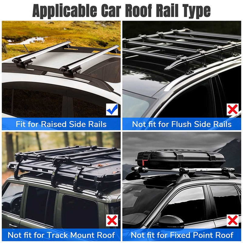 Yescom 48" Car Top Roof Rack Carrier Luggage Cargo Cross Bar