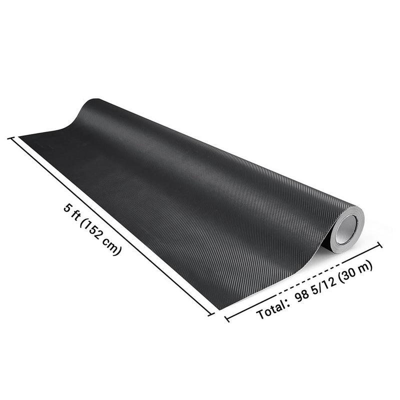 Yescom Black 3D Carbon Vinyl Wrap Roll (100', 50' Options)