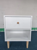 23.22"H Wooden Nightstand with One Drawer and Shelf by HouseOfZazla