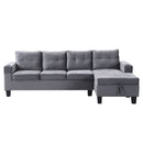 Modern Sectional Sofa Set With L Shape Chaise Lounge And Storage