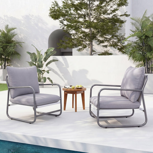 Outdoor Aluminum Frame Patio Armchair