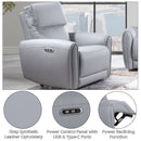 Jeromie - Power Motion Recliner With USB Port - Gray