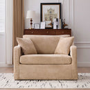 Farmhouse Accent Chair With 2 Bolster Pillows by HouseOfZazla
