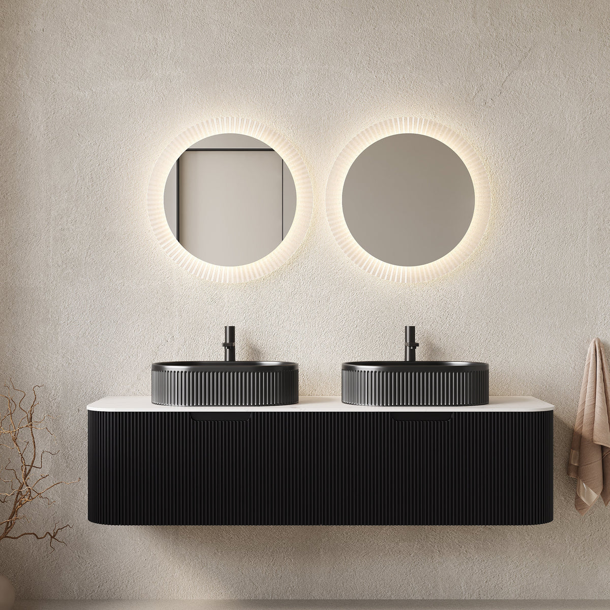 Dina 60" Bathroom Vanity & Sinks, photo 2 of 10