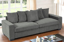 Luxe Sofa With 5 Matching Toss Pillows, Sleek Design, Spacious And Comfortable 3 Seater Couch by HouseOfZazla