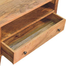 Modern Mini Rounded Entertainment Unit - Oak by Unique Piece Furniture