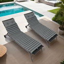 2 Piece Outdoor Chaise Lounge Chair Cushion Set by HouseOfZazla