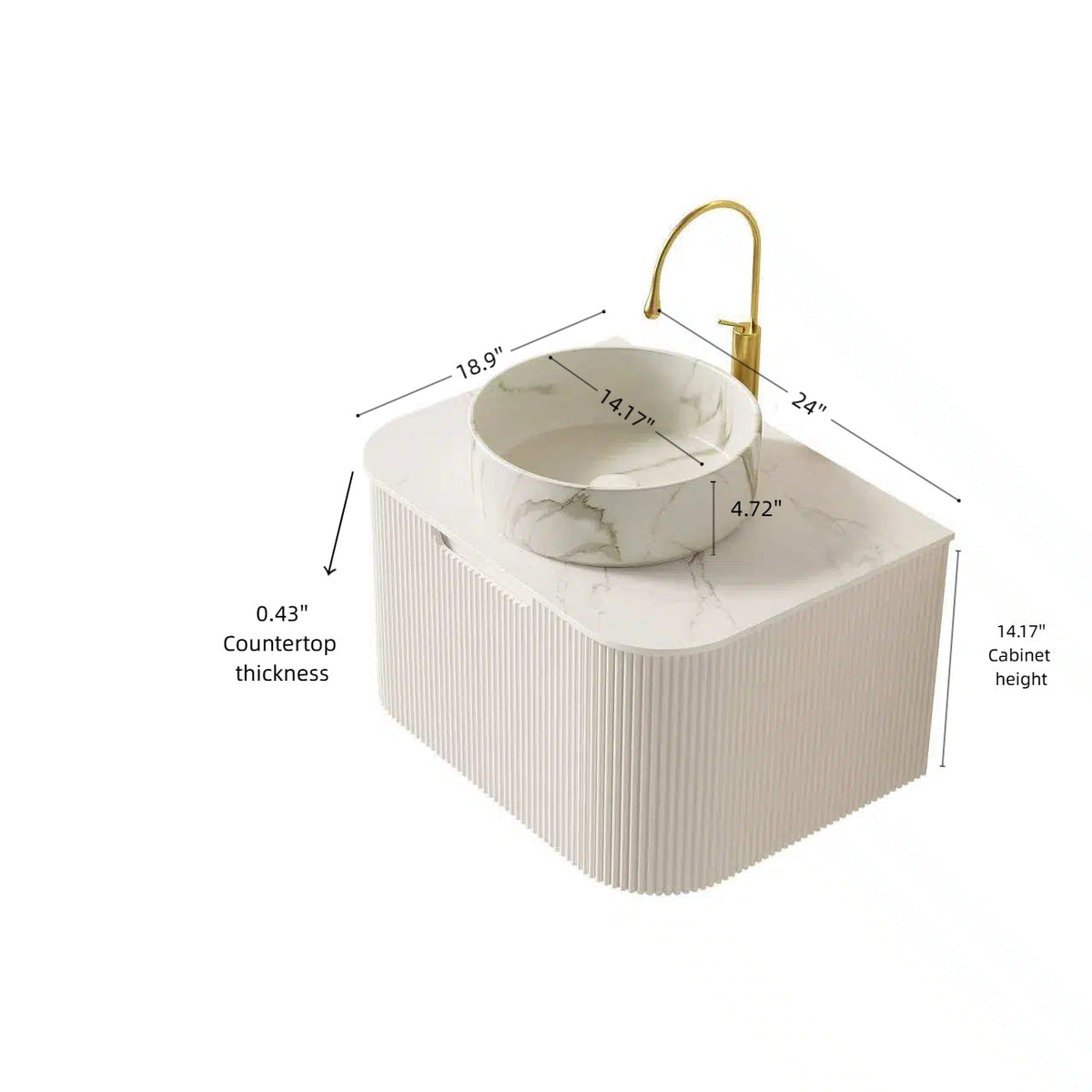 DINA 24" Bathroom Vanity & Sink, photo 10 of 10