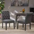 Broxton Tuft Dining Rolltop Chairs With Button Tufted Backrest (Set of 2) by HouseOfZazla