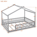 Bed House Bed Frame With Fence by HouseOfZazla