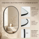 Black PVC Frame Mirror 18X40 Inch