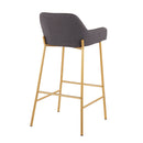 Daniella - Contemporary / Glam Fixed Height Bar Stool (Set of 2) by HouseOfZazla