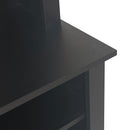 47.2" Wide Hall Tree with Bench and Shoe Storage, Multi-functional Storage Bench with 3 Hanging Hooks & Open Storage Space, Rectangle Storage & Shelves Coat Rack for Hallway, Black