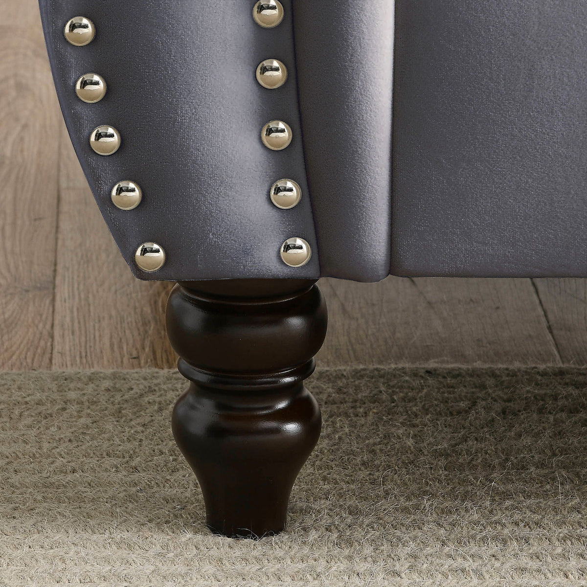 Chesterfield Sofa With Rolled Arms And Nailhead Trim, photo 17 of 40