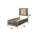 Skylar Full Bed With LED & Storage - Dark Champagne by HouseOfZazla