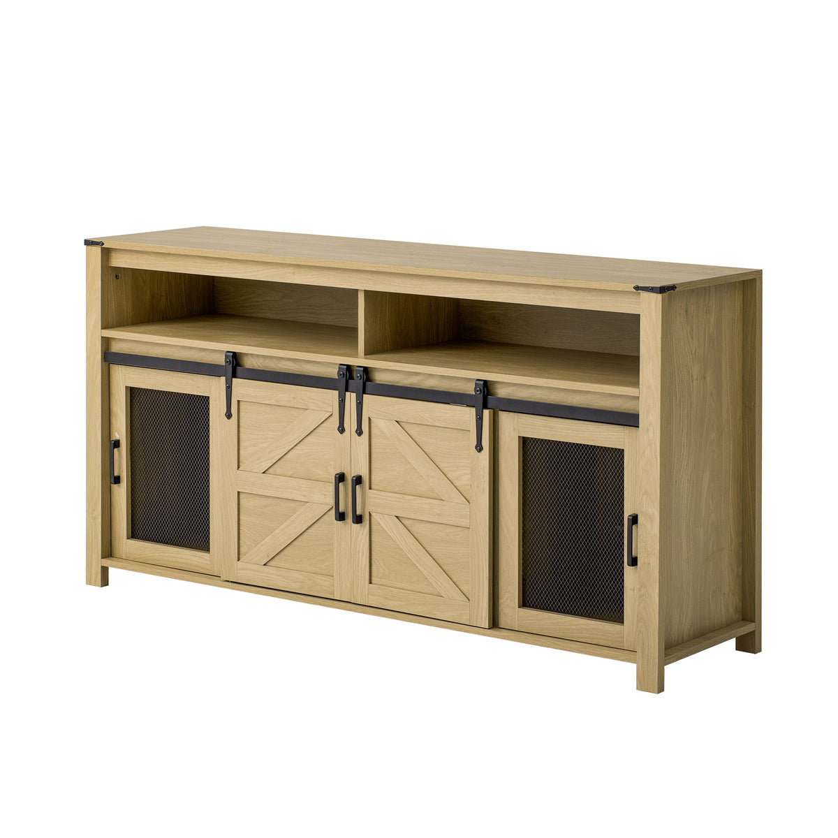 U_STYLE 59.3'' Sideboard with Sliding Barn Door, photo 7 of 10