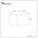 Zoey - Handcrafted Woven Cube Pouf by HouseOfZazla