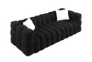 84.3 length, 35.83" deepth, human body structure for USA people, marshmallow sofa,boucle sofa, White color,3 seater