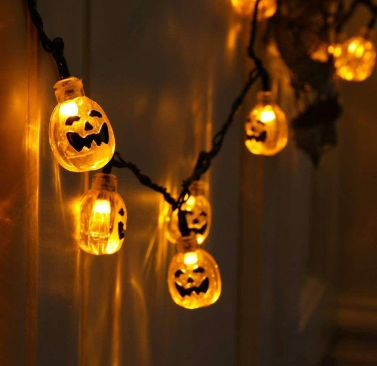 33Ft Solar Powered Pumpkin Halloween String Lights 50 LED with 8 Lighting Modes, photo 3 of 6