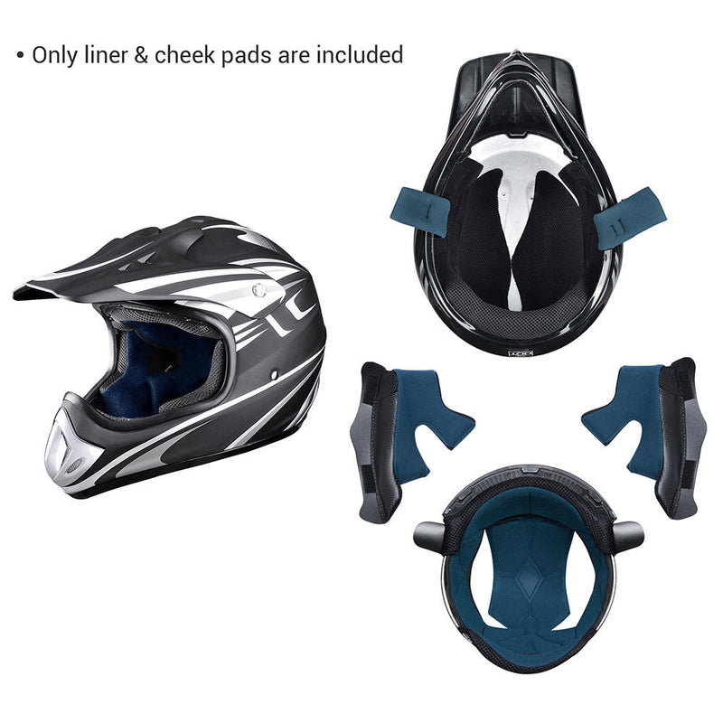 AHR H-VEN30 Dirt Bike Helmet Liner & Cheek Pads Replacement