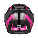 AHR RUN-M3 Modular Helmet Flip Up DOT 2-Visors Black Pink