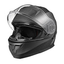 AHR RUN-M3 Modular Helmet Flip Up DOT 2-Visors Matte Black