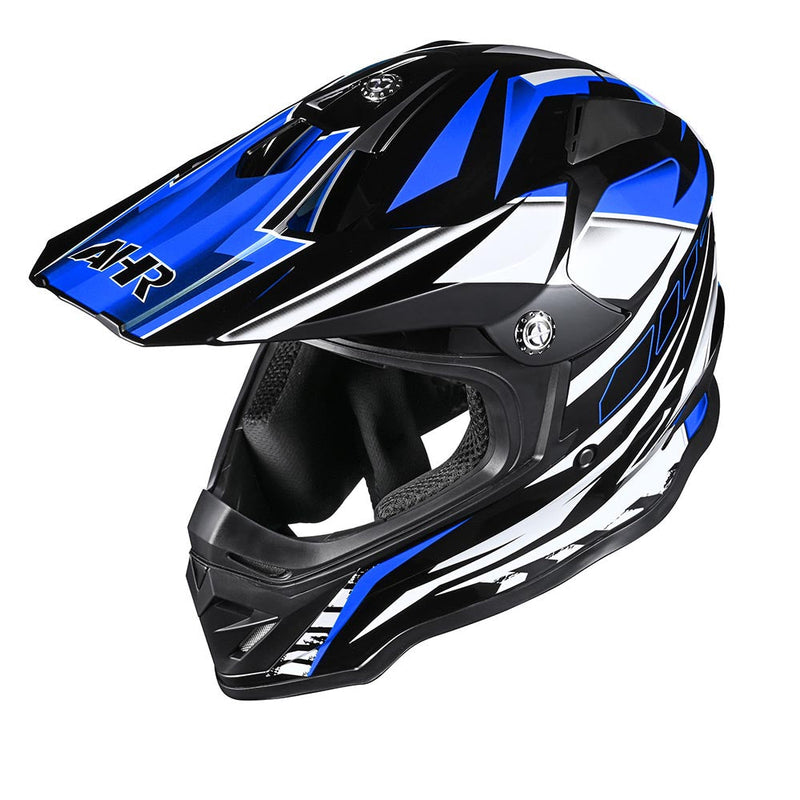 AHR DOT Dirt Bike Motocross Helmet Black Blue