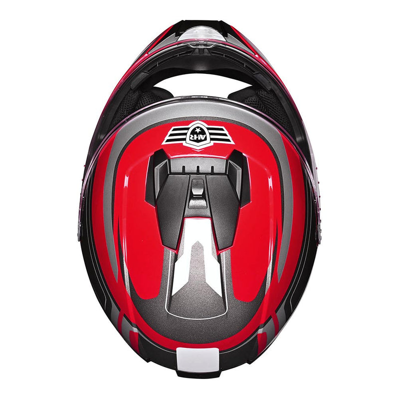 AHR RUN-F3 Full Face DOT Motor Helmet Red