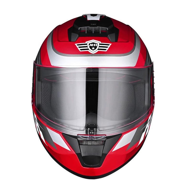 AHR RUN-F3 Full Face DOT Motor Helmet Red