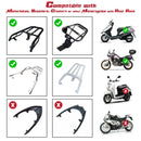 Yescom Motorcycle Trunk with Backrest Scooter Tour Pack White