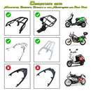 Yescom Motorcycle Trunk Box with Backrest Scooter Tour Pack by yescomusa