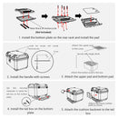 Yescom White Motorcycle Trunk Box with Backrest Scooter Tour Pack
