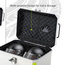 Yescom White Motorcycle Trunk Box with Backrest Scooter Tour Pack
