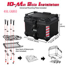 Yescom Motorcycle Trunk Box with Backrest Scooter Tour Pack by yescomusa