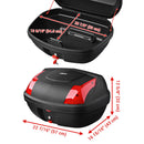 Yescom Motorcycle Scooter Truck Tail Box Topcase Black