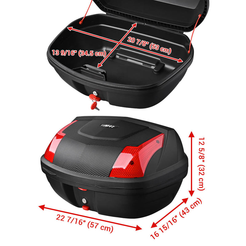 Yescom Motorcycle Scooter Truck Tail Box Topcase Black