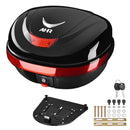 Yescom Motorcycle Truck with Backrest Scooter Tour Pack Gloss Black