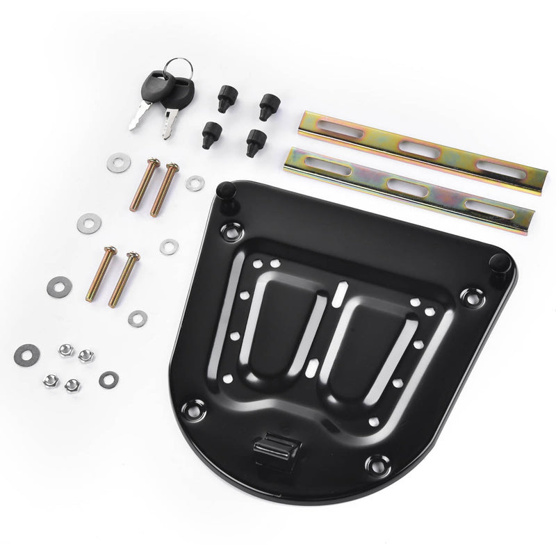 Yescom Motorcycle Truck with Backrest Scooter Tour Pack Gloss Black