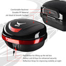 Yescom Motorcycle Truck with Backrest Scooter Tour Pack Gloss Black