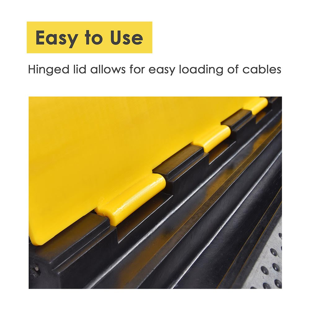 Yescom Cable Ramp Protector Rubber Cable Cover 3-Channel for 2" Cables, photo 6 of 10