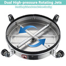 Yescom 16.5in Pressure Washer Surface Cleaner Stainless Steel