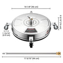 Yescom 18in Pressure Washer Surface Cleaner Stainless Steel