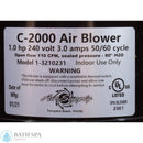 Air Supply Comet 2000 1.0 HP Air Blower [220V\v] [3.0 Amps] 4 Pin Amp Plug (3210201-4Pin)