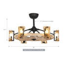 34" Bucholz Farmhouse DC Motor Downrod Mount Reversible Ceiling Fan with Lighting and Remote Control